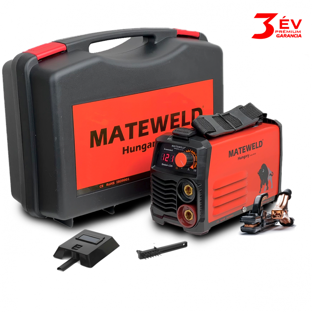 MATEWELD Hungary Buffalo Power™ Super Mini 120 inverteres hegesztő + Lift Tig funkció, Kofferrel